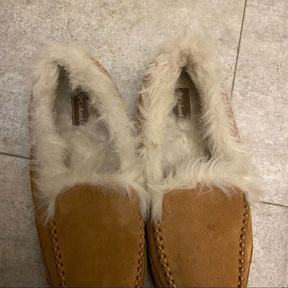 COLUMBIA W BIG SKY MOC WOMEN'S suede SLIPPER woman unisex SIZE 9 - Picture 8 of 11